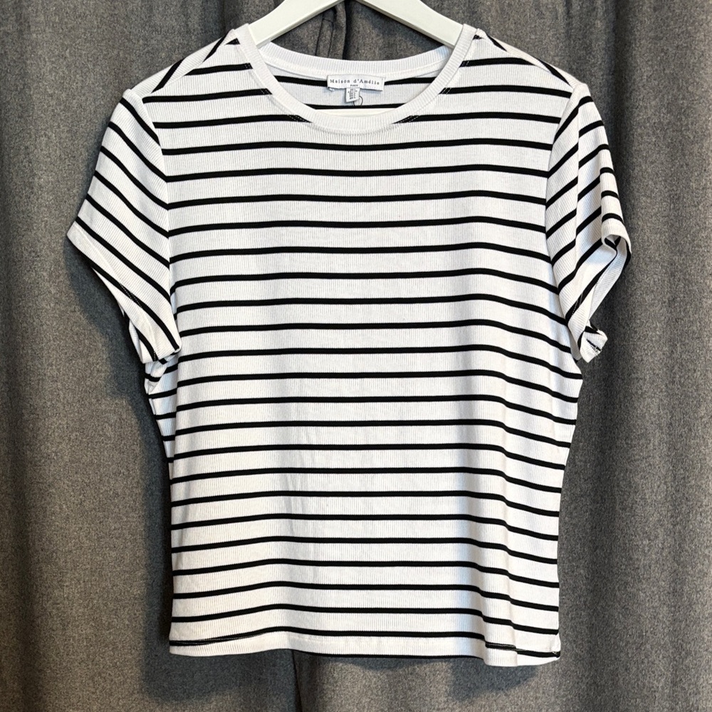 Black and White Striped Tee